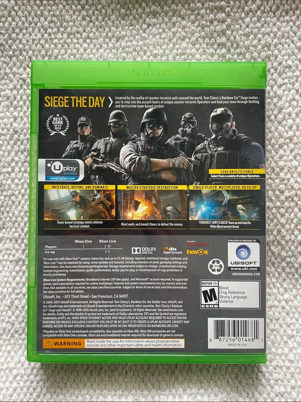 Tom Clancy's Rainbow Six Siege - Xbox One (Green)